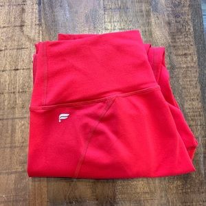 Red Powerhold Fabletics Leggings